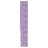 Long Chemin de table à motif de cercles violets (Devant)