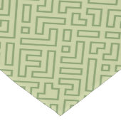 Long Chemin de table à motif géométrique vert clair (Coin)