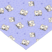 Long Chemin de table bleu des Pomeranians (Coin)