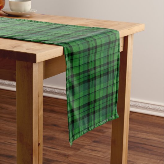 Long Chemin de table carreaux vert foncé (In Situ)