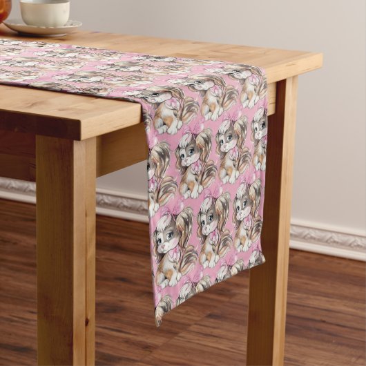 Long Chemin de table chiots (In Situ)