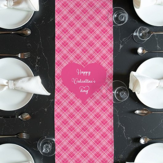 Long Chemin de table coeurs roses romantiques Cadeau de