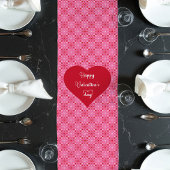 Long Chemin de table de la Saint-Valentin à motif Cœur