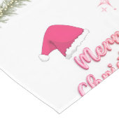Long Chemin de table de Noël rose Merry Christmas (Coin)