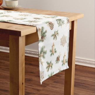 Long Chemin de table de Noël rustique