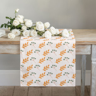 Long Chemin de Table Fleur Pastel 70s Marron Boho Joie