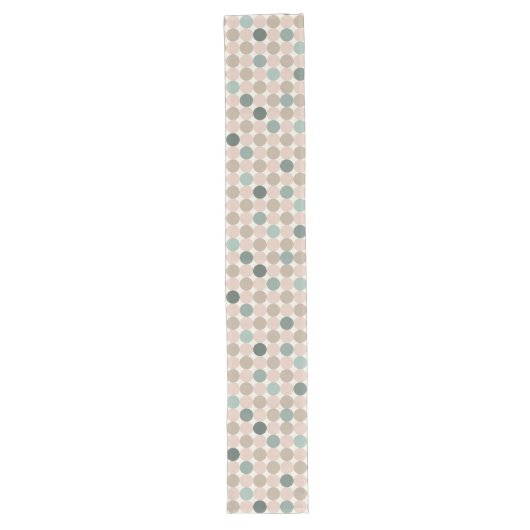 Long Chemin de table géométrique turquoise et moka (Devant)