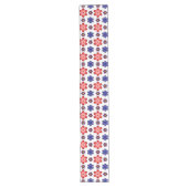Long Chemin de table grande taille fleurs bleu violet r (Devant)