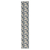 Long Chemin de table Navy Flowers Ivory (Devant)