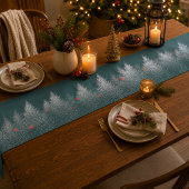 Long Chemin de table Noël rustique hivernal