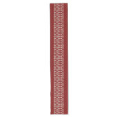 Long Chemin de table rouge avec un élégant motif centra (Devant)