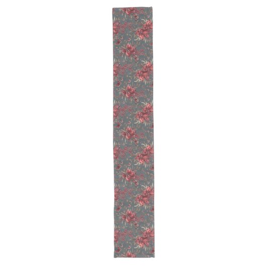 Long Couleur Grenade & Branche d'Olive Chemin de Table (Devant)
