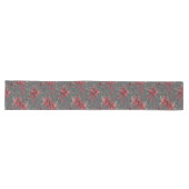 Long Couleur Grenade & Branche d'Olive Chemin de Table (Horizontal)