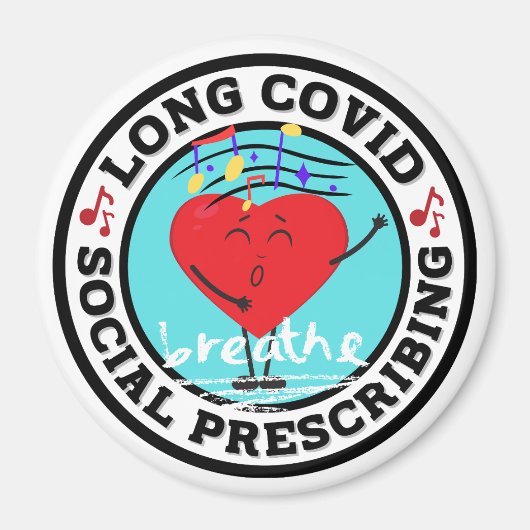 Long Covid - Social Prescribing (Singing) Magnet Magneet (Voorkant)
