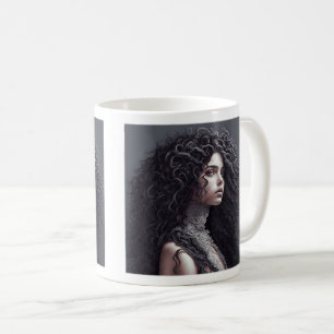 Long Curly Hair Classic Mok, 11 oz Koffiemok