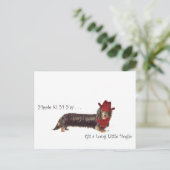 Long Dachshund Cowboy Briefkaart (Staand voorkant)