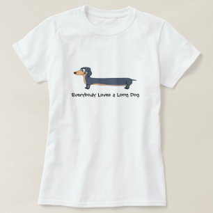 Long Dog Love - Daschund Dames Basic T-Shirt