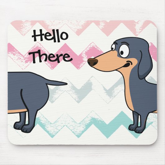 Long Dog Love - Tapis de souris Dachshund (Devant)