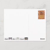 Long Eared Owl - Waldohreule Briefkaart (Achterkant)