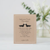 Long Faire-part de mariage Dachshunds (Debout devant)