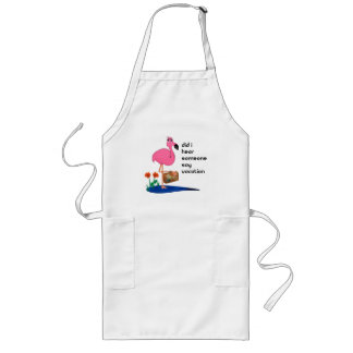 Long Flamant rose sur le tablier de vacances