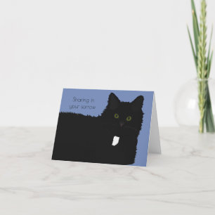 Long Hair Cat Pet Sympathy Card Kaart