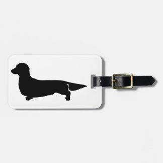 Long Hair Dachshund Bagagelabel