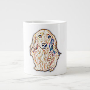 Long Hair Dachshund Gifts Cute Doxie Wiener Dog Lo Extra Grote Beker