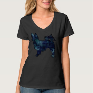 Long Haire Chihuahua Hondenras Silhouette Black I T-shirt