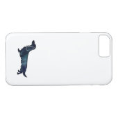 Long Haire Dachshund Silhouette Black Waterverf Case-Mate iPhone Case (Achterkant (Horizontaal))
