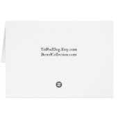 Long Haire Dachshund Silhouette Waterverf Card (Achterkant Horizontaal)