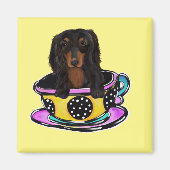 Long Hazard Black Doxie Magneet (Voorkant)