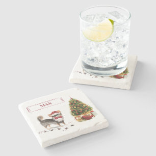 Long Hazard Chihuahua Funny kersthondenboom Stenen Onderzetter