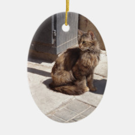 Long Hazard Persian Cat Petra Keramisch Ornament