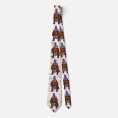 Long Hazard Red Dachshund Stropdas (Voorkant)