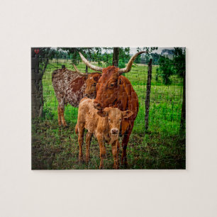 Long Horn Cattle Texas Legpuzzel