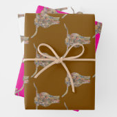 Long horn Wrapping Paper Flat Sheet Set of 3 (In situ)