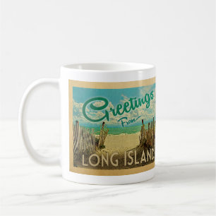 Long Island Beach Vintage Travel Koffiemok