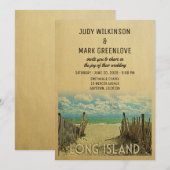 Long Island Beach Vintage Wedding Invitation (Devant / Derrière)