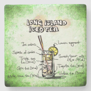 Long Island Iced Drink Recipe Stenen Onderzetter