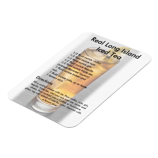 Long Island Iced Tea Drink Receptenmagneet Magneet (Linkerzijde)
