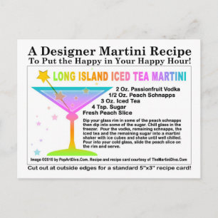 Long Island Iced Tea Martini Recipe Briefkaart