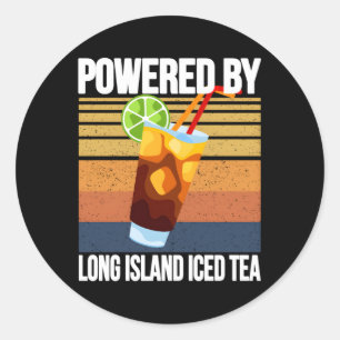 Long Island ijsthee aangedreven door cocktails Ronde Sticker