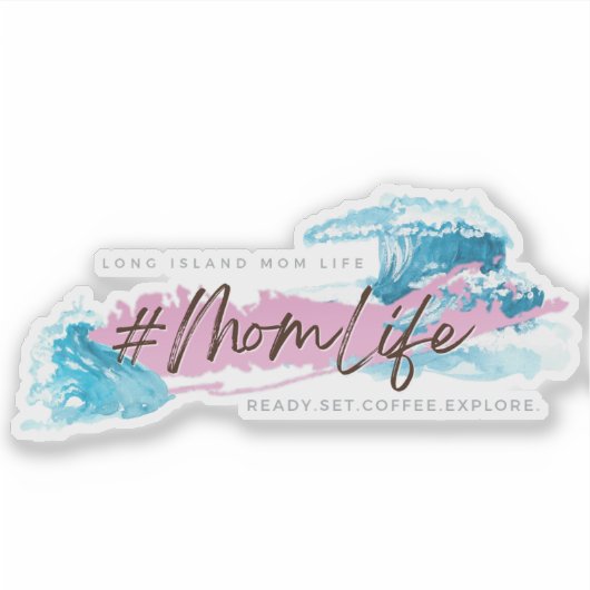 Long Island Ma Life Wave Vinyl Sticker (Voorkant)
