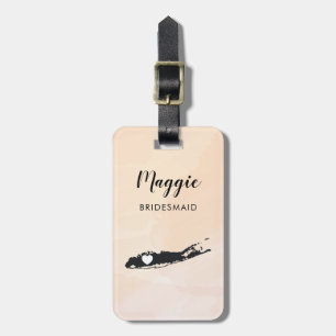 Long Island Map Bagagelabel, Wedding Party Welcome Bagagelabel
