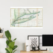 Long Island Nautical Map Poster (Thuiskantoor)
