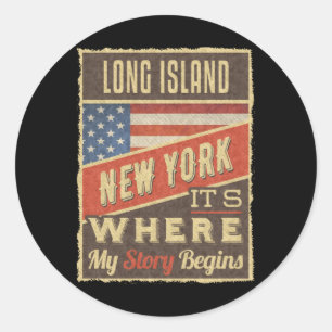 Long Island New York Ronde Sticker