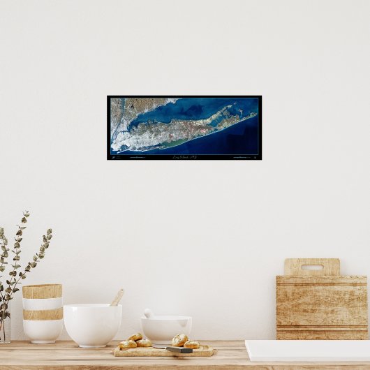 Long Island, New York Satellite Imprimer Poster Ph (Cuisine)