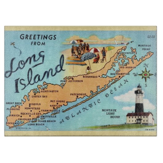 Long Island NY 15x11 snijplank (Voorkant)