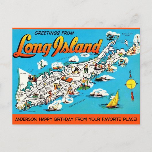 Long Island, NY Gelegenheidspostkaart Briefkaart (Voorkant)